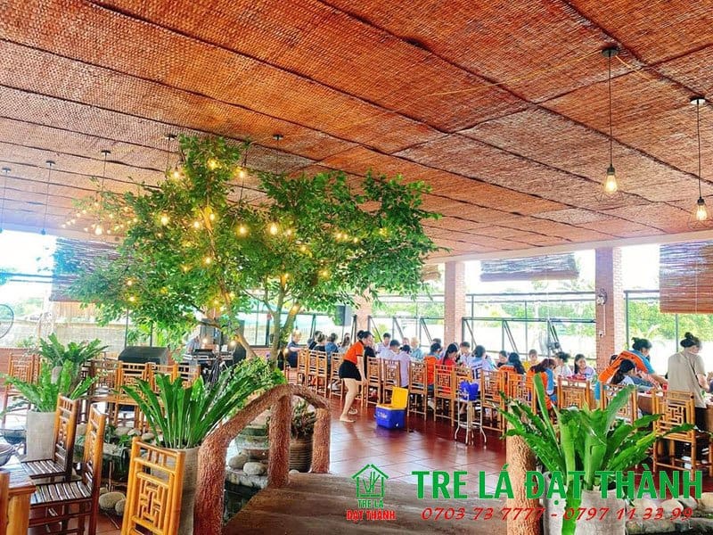 b&agrave;n ghế ăn bằng tre BGABT001