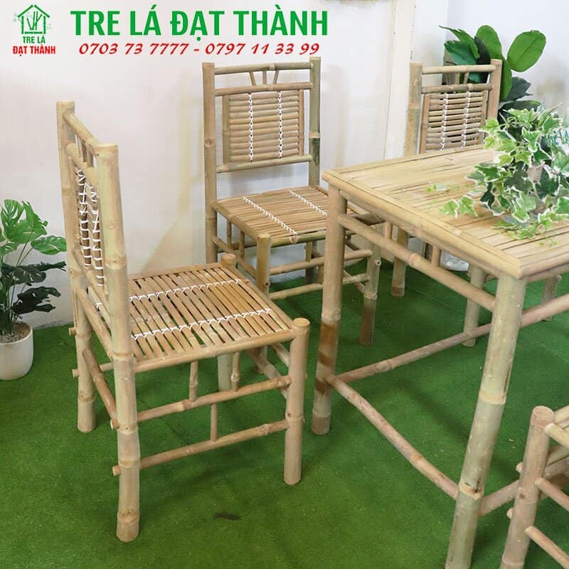 b&agrave;n ghế ăn bằng tre BGABT003