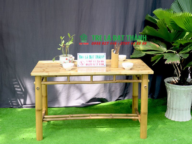 b&agrave;n ghế ăn bằng tre BGABT006