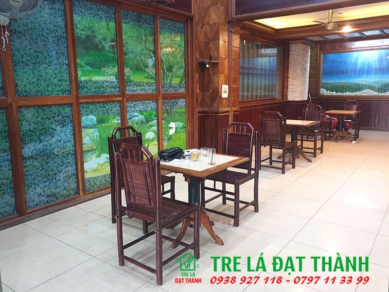 b&agrave;n ghế ăn bằng tre BGABT007