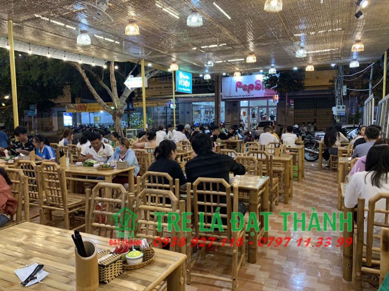 b&agrave;n ghế ăn bằng tre BGABT011