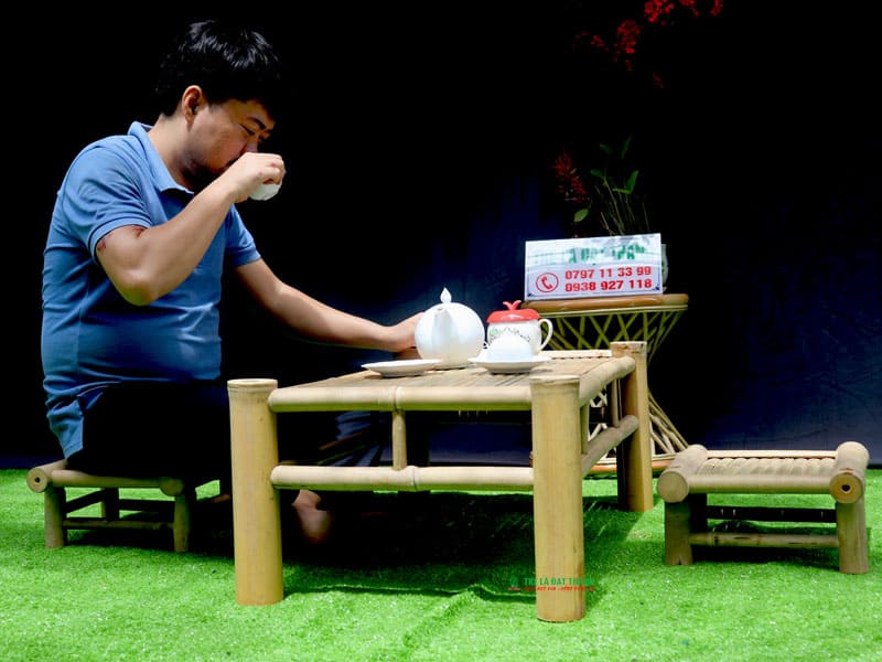 b&agrave;n ghế ăn bằng tre BGABT023