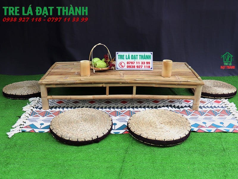 b&agrave;n ghế ăn bằng tre BGABT024