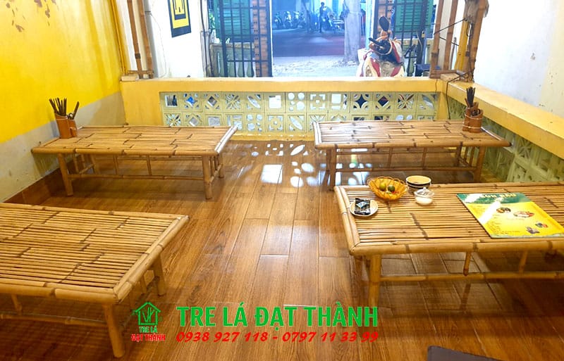 b&agrave;n ghế ăn bằng tre BGABT024