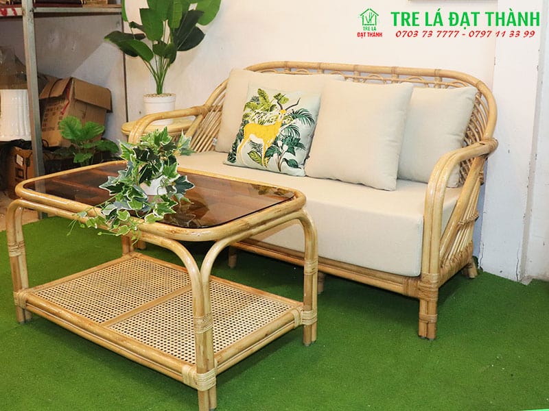 bàn ghế mây giá rẻ Tre Lá Đạt Thành