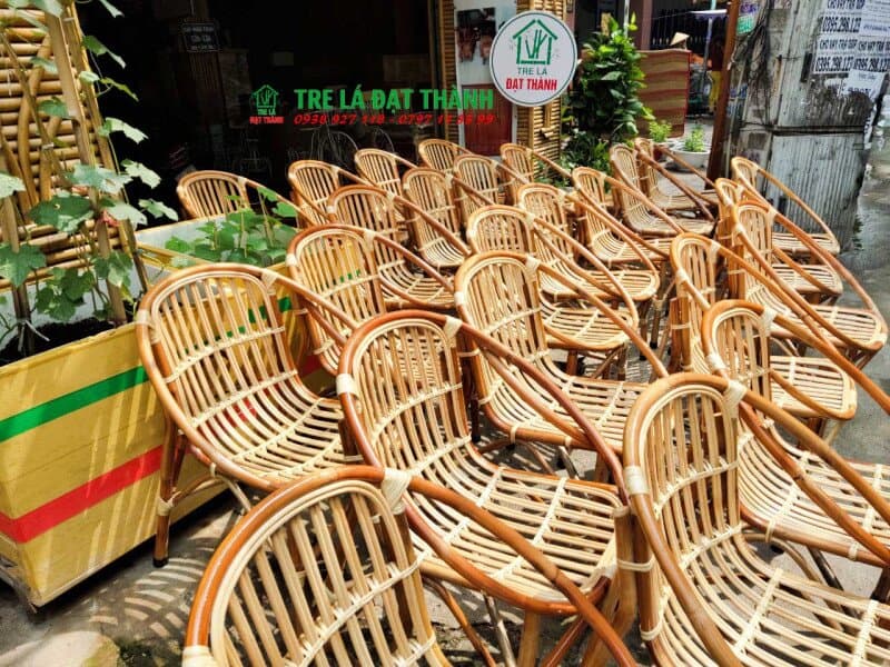 bàn ghế mây tre đan Tre Lá Đạt Thành