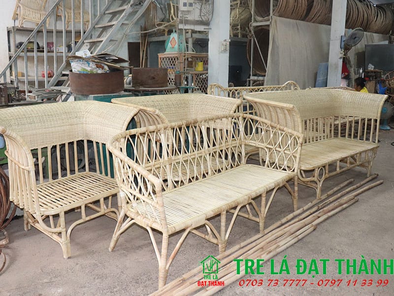 tạo hình bàn ghế mây