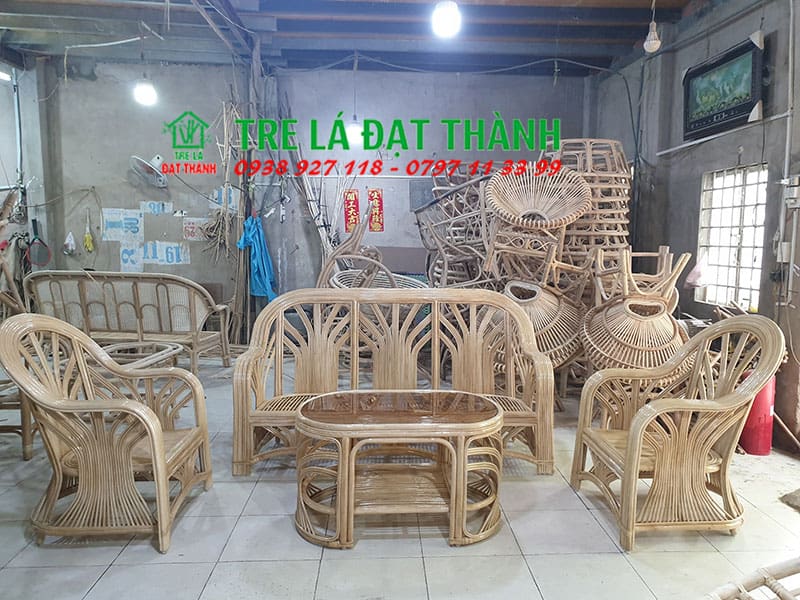 thành phẩm bàn ghế mây