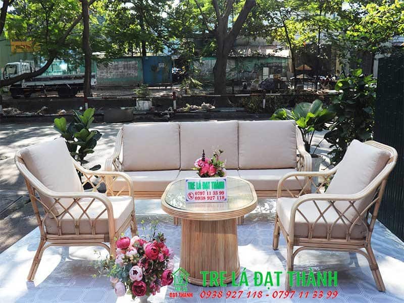 bàn ghế song mây Tre Lá Đạt Thành