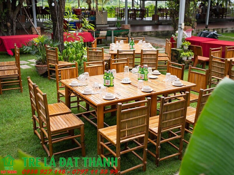 b&agrave;n ghế tre &eacute;p BGTE005