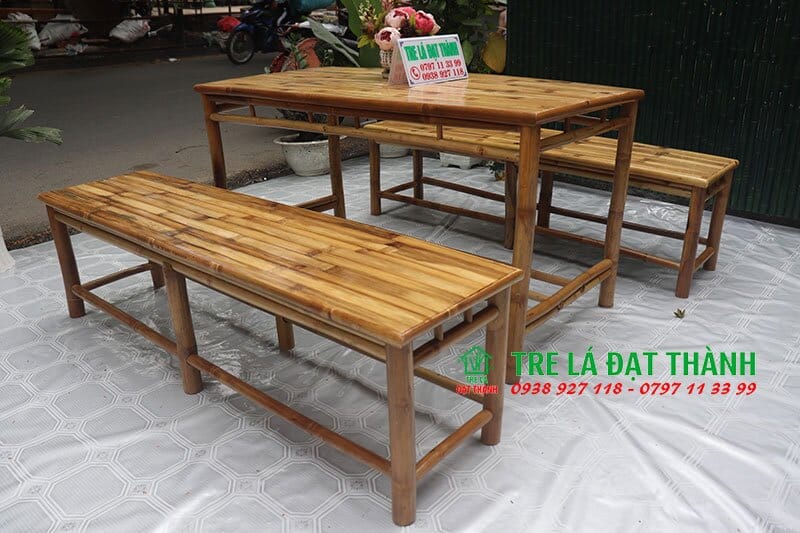 b&agrave;n ghế tre mặt b&agrave;o BGTMB003