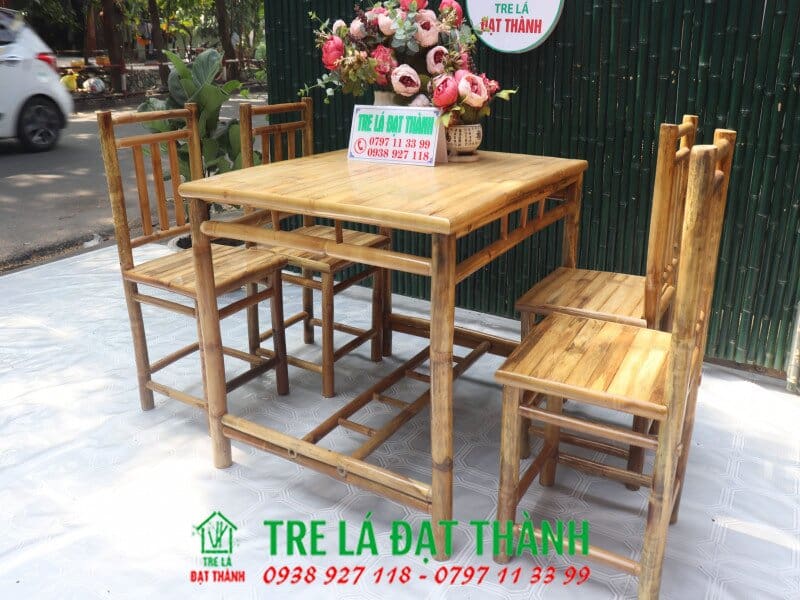 b&agrave;n ghế tre mặt b&agrave;o BGTMB009