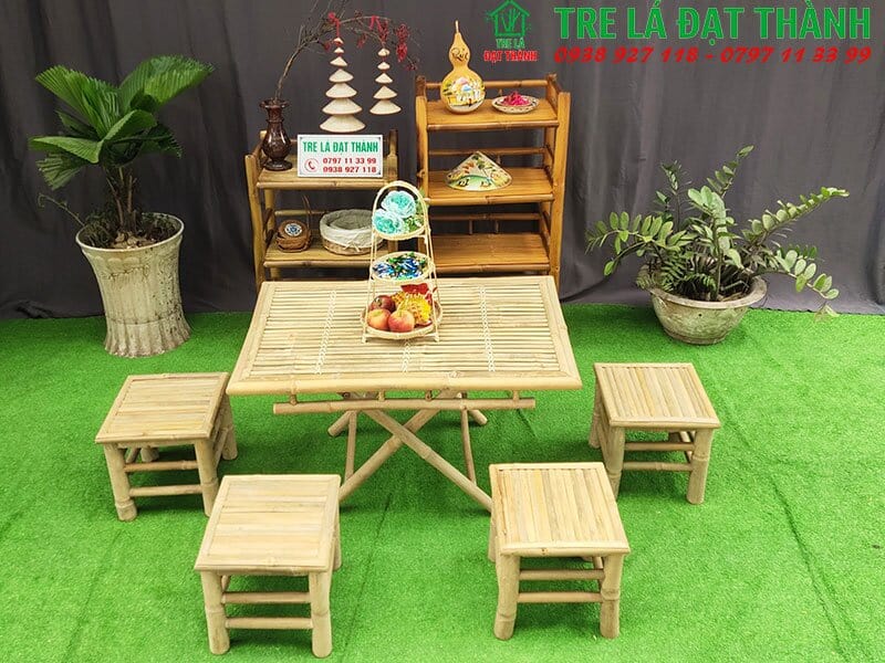 b&agrave;n ghế qu&aacute;n nhậu bằng tre tphcm