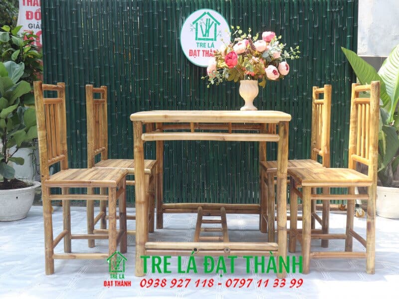 b&agrave;n ghế qu&aacute;n nhậu gi&aacute; rẻ bằng tre