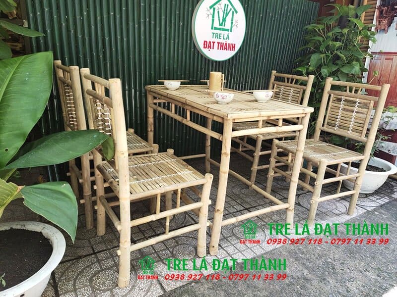 bàn ghế tre quán nhậu
