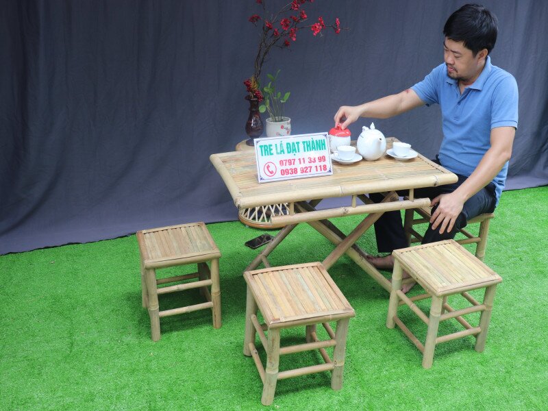 B&agrave;n Ghế Tre Qu&aacute;n Nhậu BGTQN011