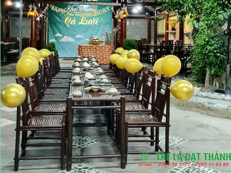 B&agrave;n Ghế Tre Qu&aacute;n Nhậu BGTQN020