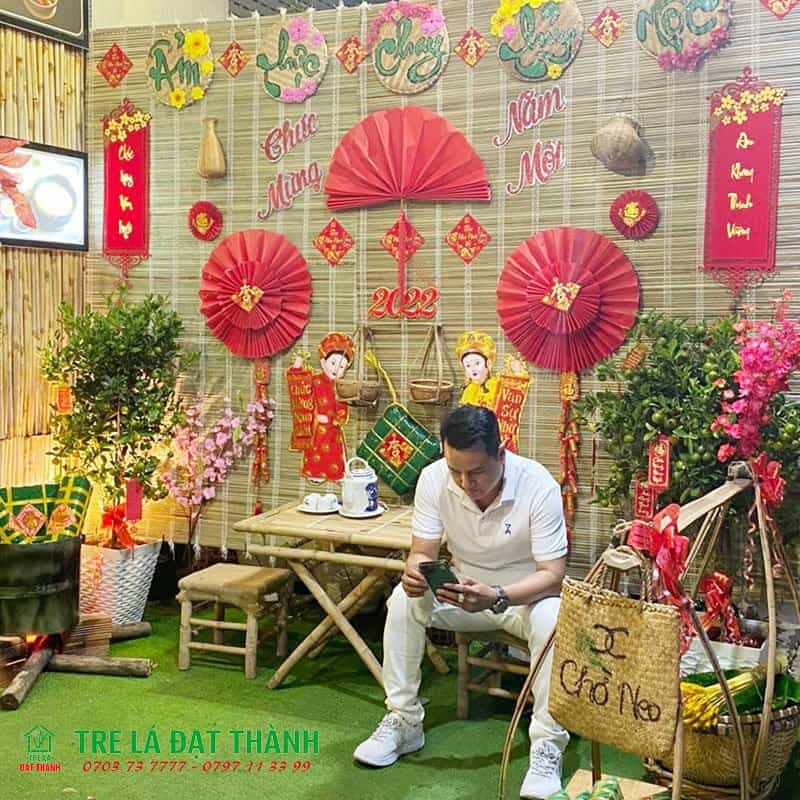 B&agrave;n Ghế Tre Trang Tr&iacute; Tết BGTTTT001