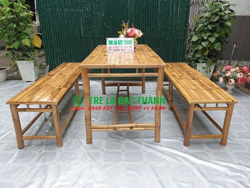 bàn ghế bằng tre nứa