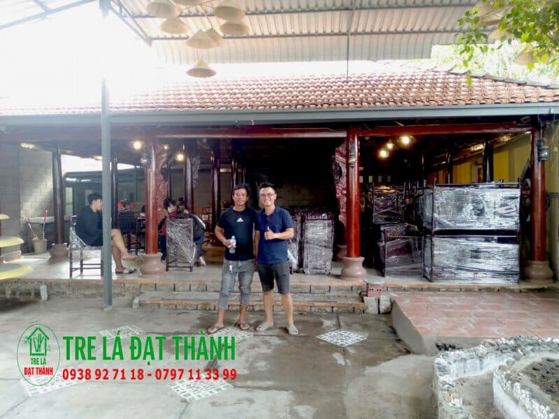 bàn giao bàn ghế tre