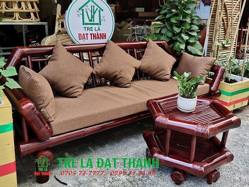 bộ bàn ghế tre
