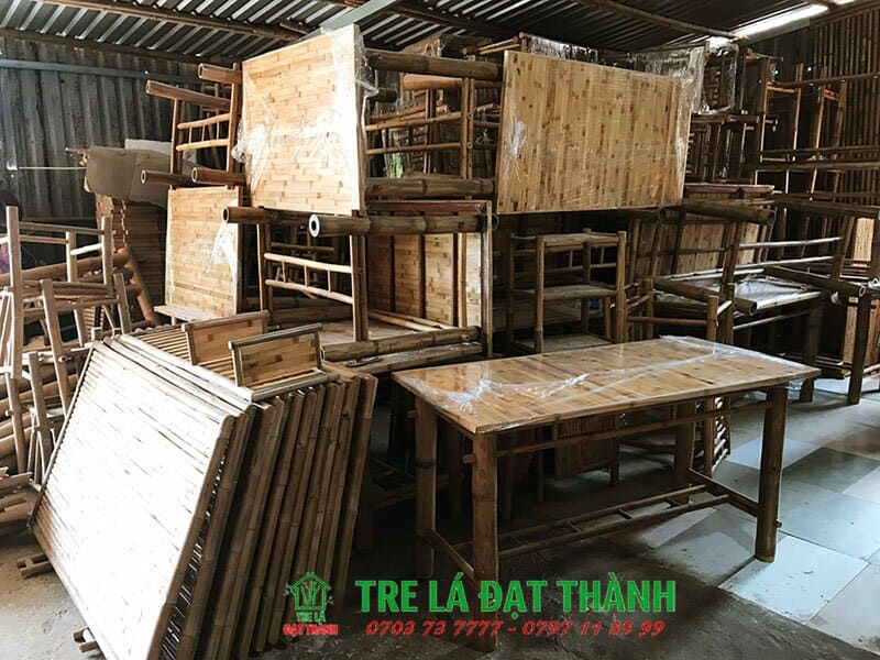 liên kết đoạn tre tạo hình sản phẩm