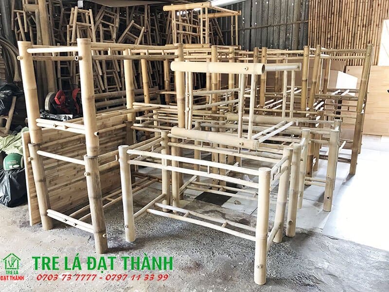 liên kết đoạn tre tạo hình sản phẩm