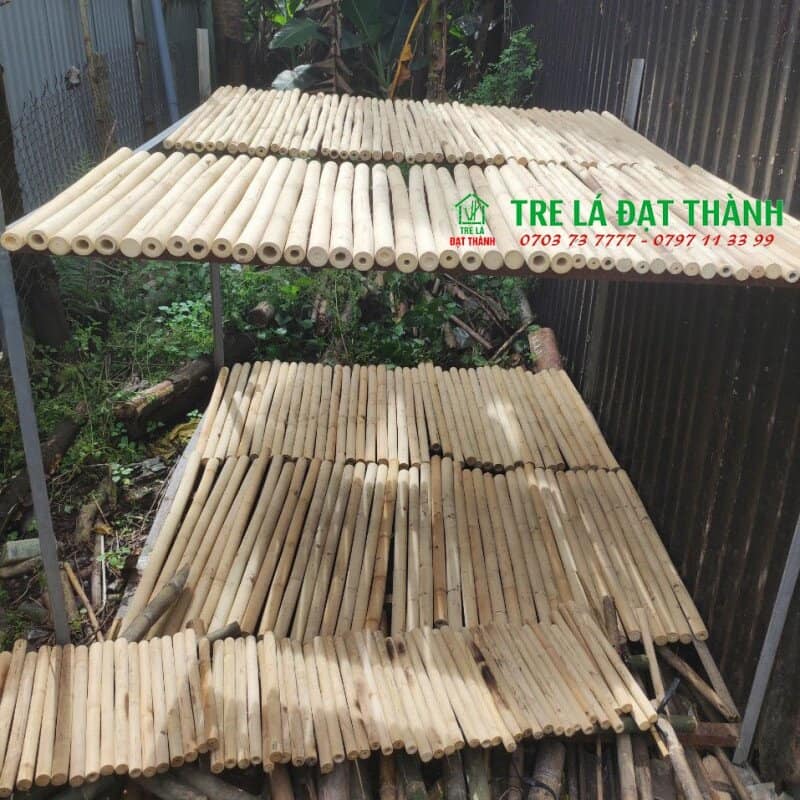 sơ chế nguyên liệu tre