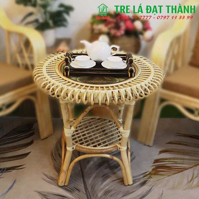bàn mây tre đan