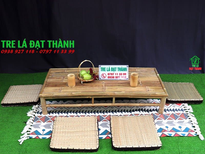 bộ b&agrave;n ghế tre mini BBGTM005
