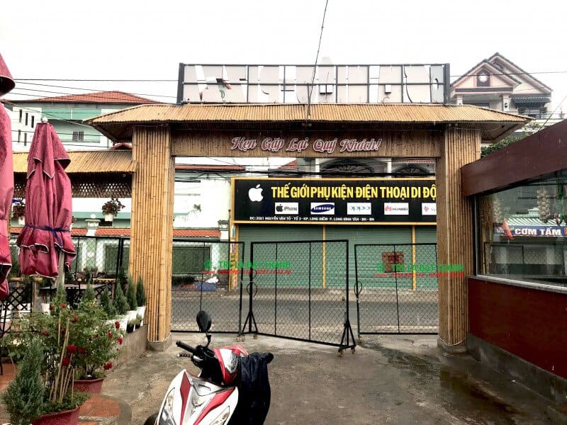 l&agrave;m cổng ch&agrave;o bằng tre