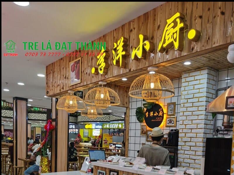 Đ&egrave;n Quả L&otilde;i Trang Tr&iacute; Bằng Tre