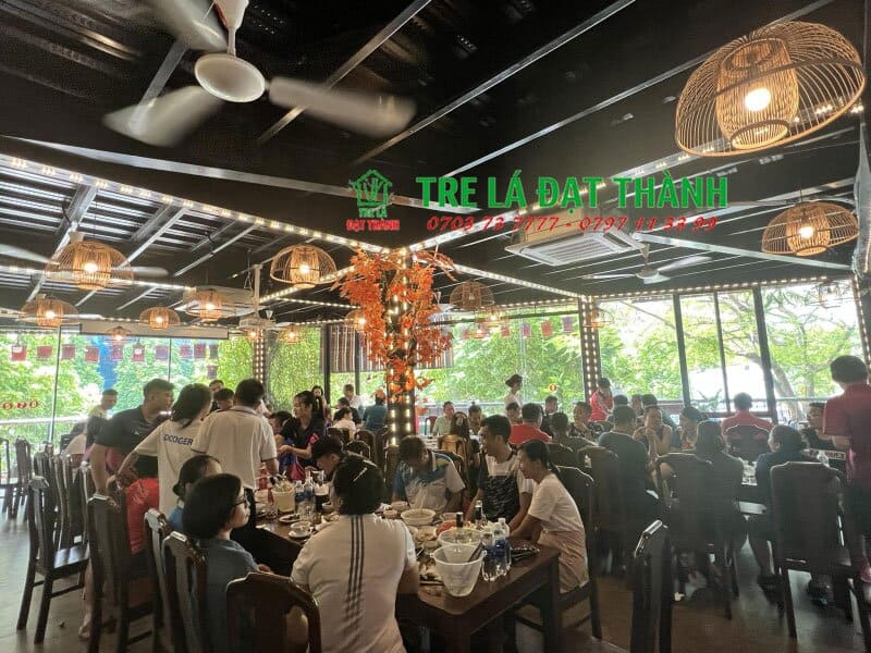 Đ&egrave;n Quả L&otilde;i Trang Tr&iacute; Bằng Tre