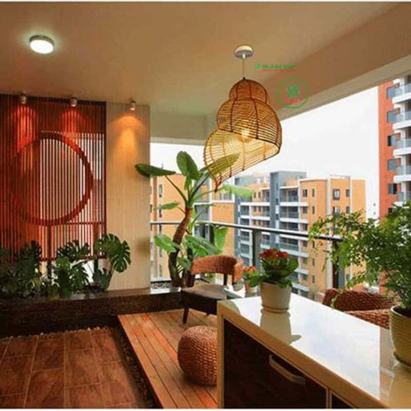 Đ&egrave;n Xoắn Ốc M&acirc;y Tre Trang Tr&iacute;