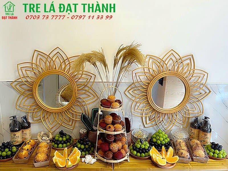 đồ trang tr&iacute; bằng m&acirc;y tre