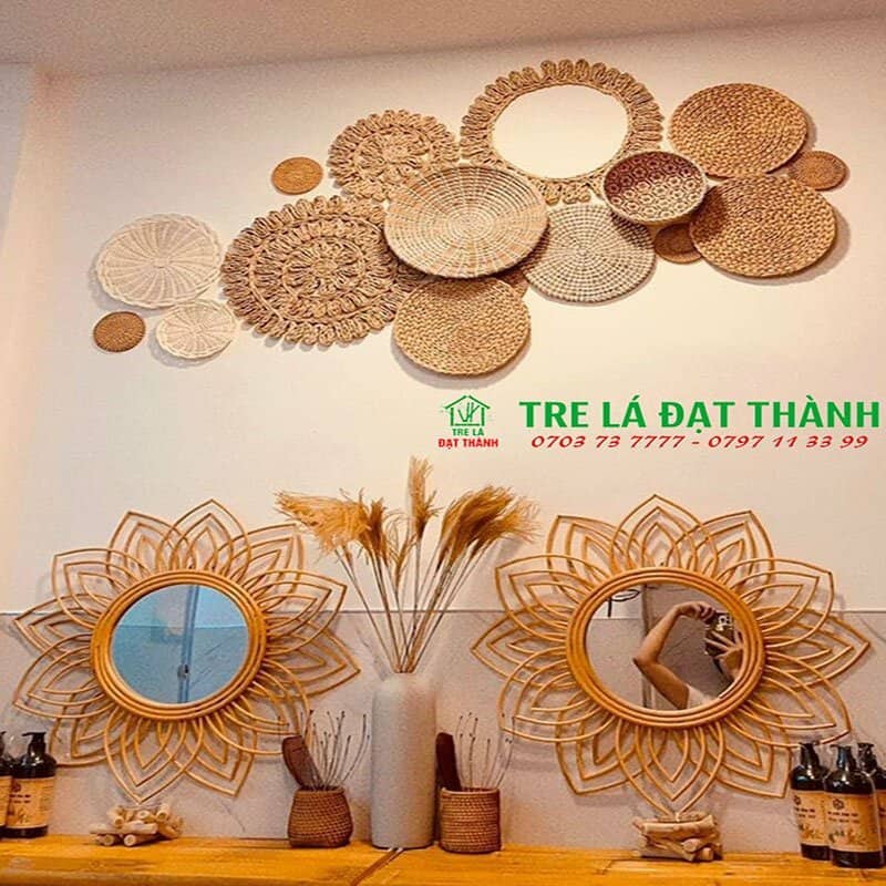 đồ trang tr&iacute; bằng m&acirc;y tre