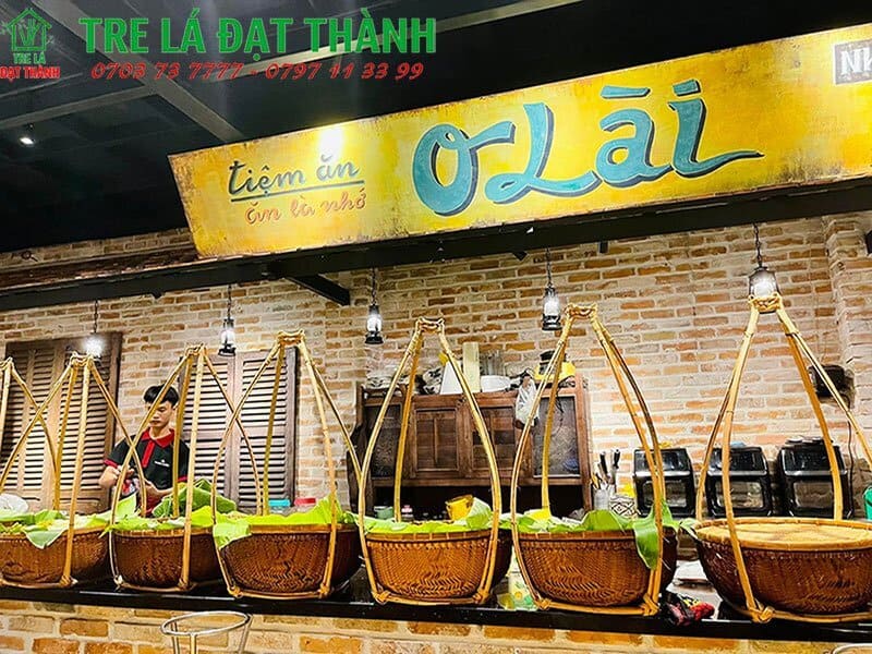 đồ trang tr&iacute; bằng m&acirc;y tre