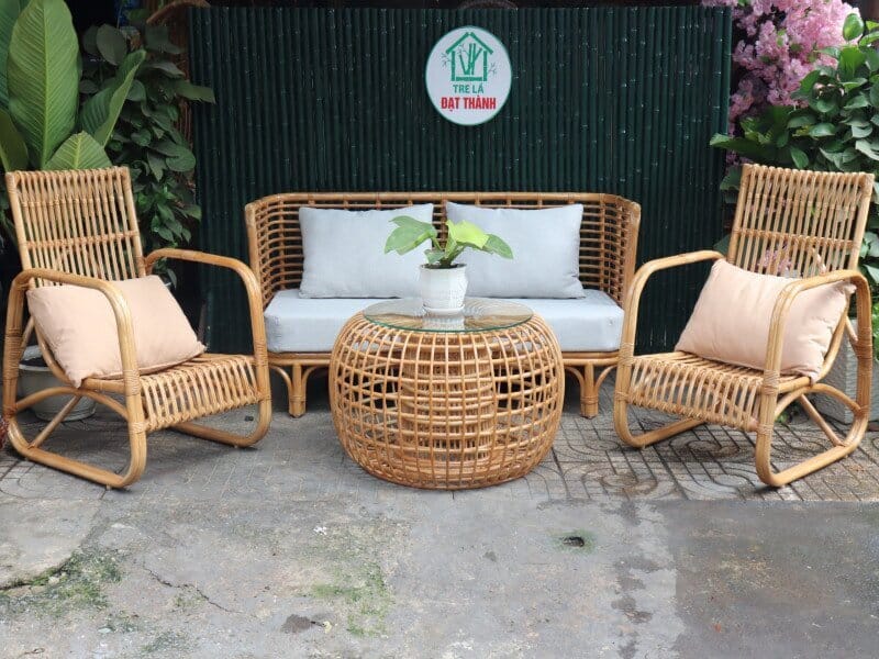 ghế mây ngồi ban công