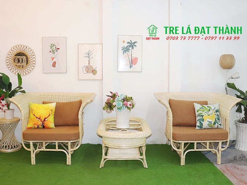 bộ ghế m&acirc;y tre