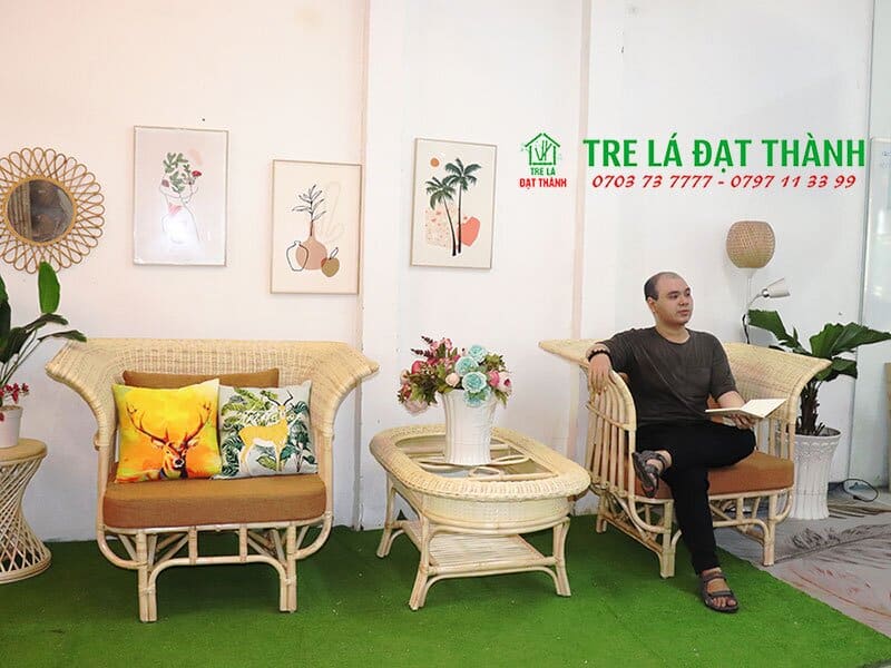 bộ ghế m&acirc;y tre