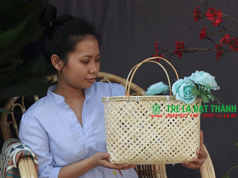 Giỏ M&acirc;y Tre Đan GMTD004