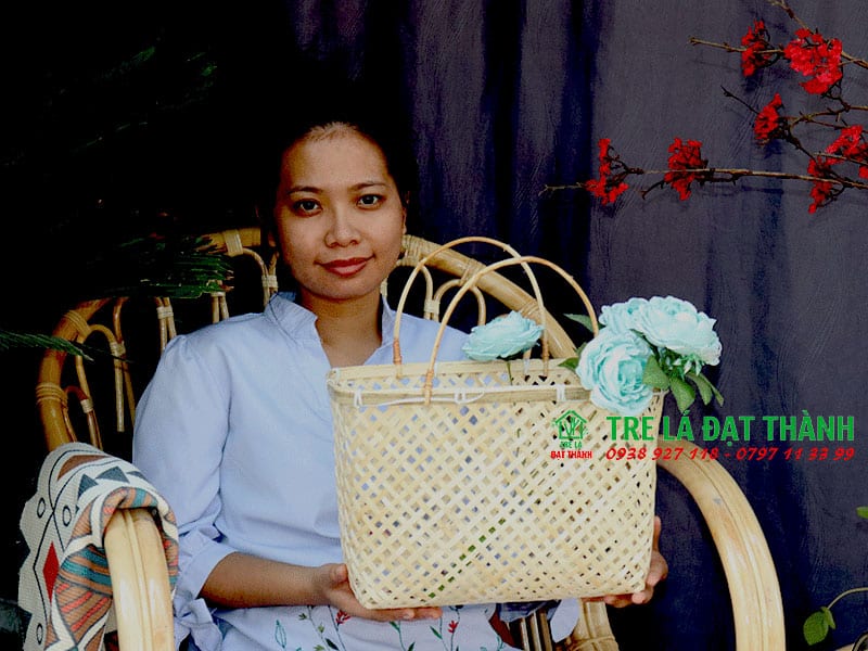 Giỏ M&acirc;y Tre Đan GMTD004