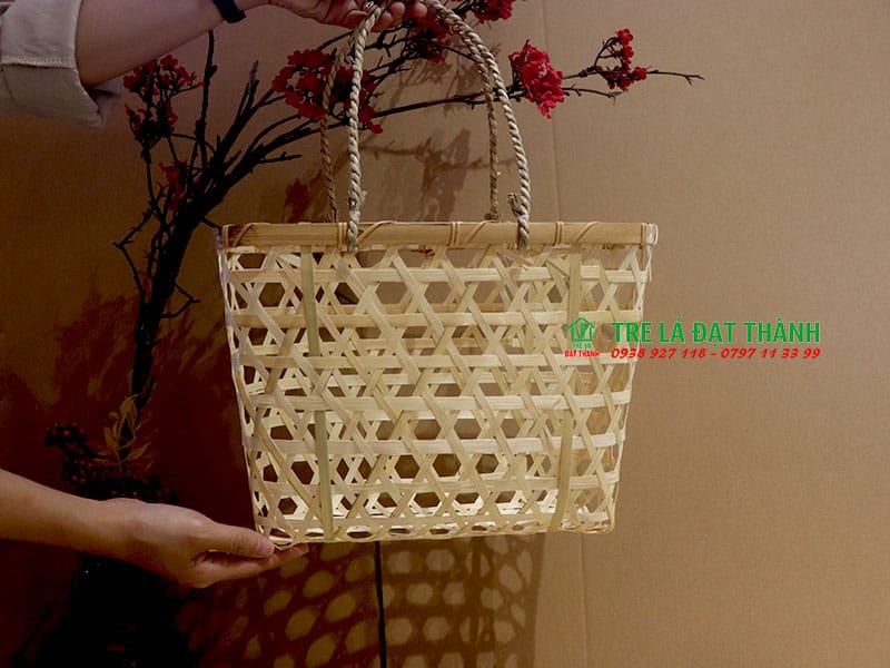 Giỏ M&acirc;y Tre Đan GMTD008