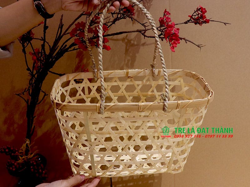 Giỏ M&acirc;y Tre Đan GMTD008