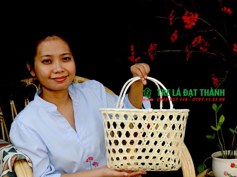 Giỏ M&acirc;y Tre Đan GMTD010