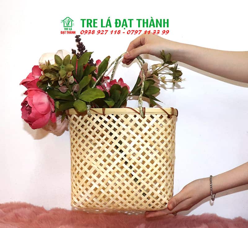 Giỏ M&acirc;y Tre Đan GMTD011