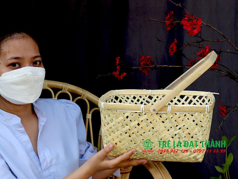 Giỏ M&acirc;y Tre Đan GMTD017