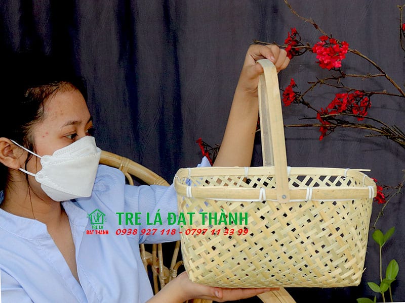 Giỏ M&acirc;y Tre Đan GMTD017