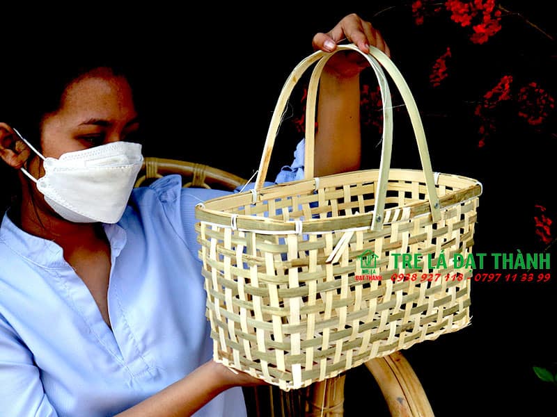 Giỏ M&acirc;y Tre Đan GMTD018