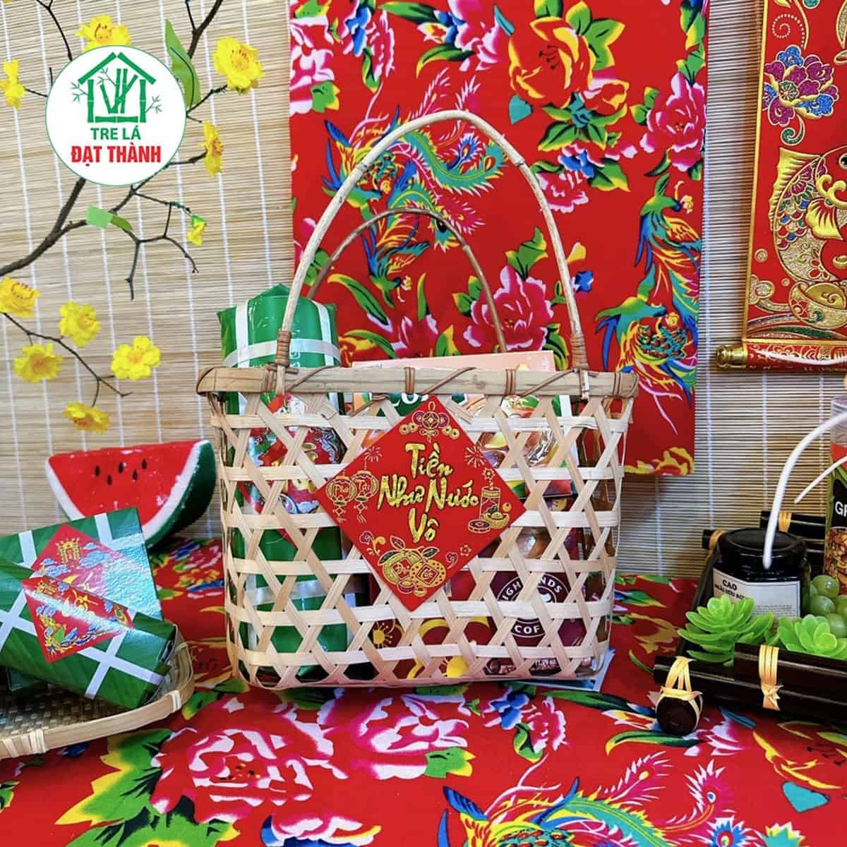 Giỏ M&acirc;y Tre Đan